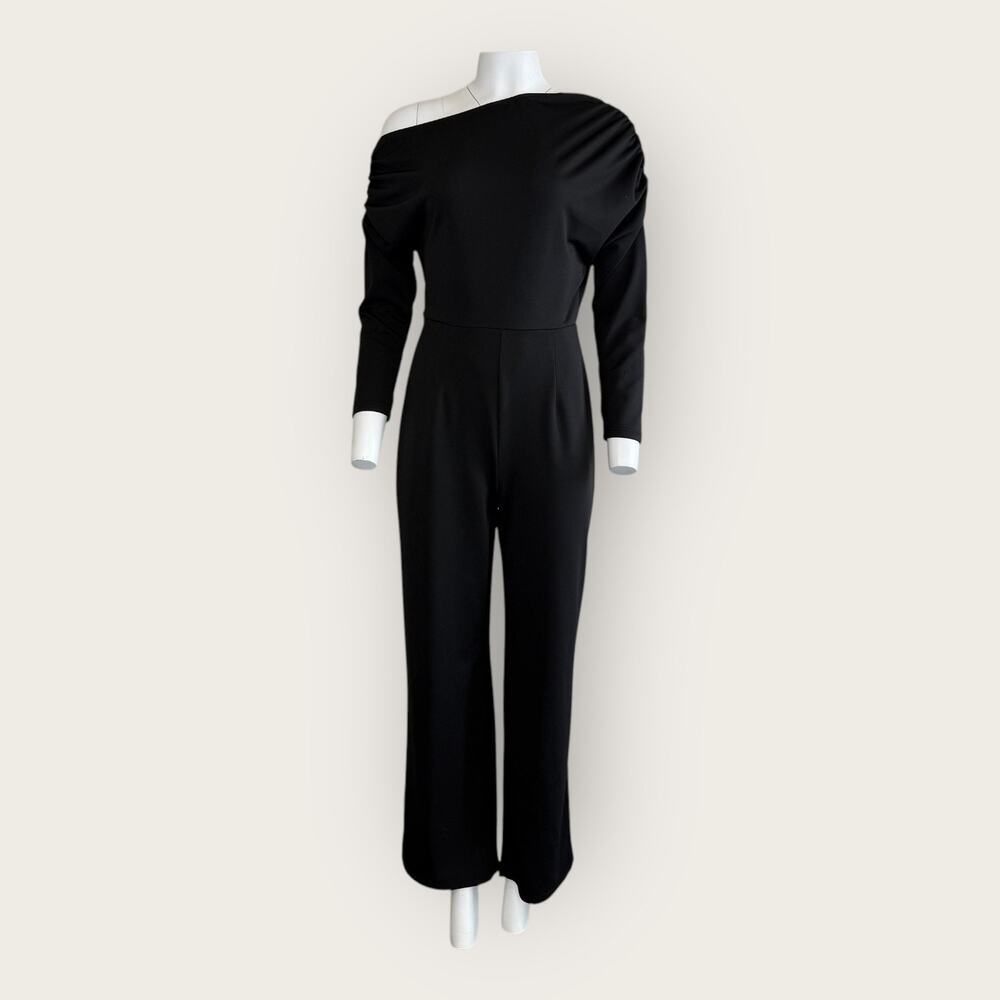 Unbranded | Off-Shoulder Long Sleeve Jumpsuit | Black | See Measurements - Picture 1 of 9